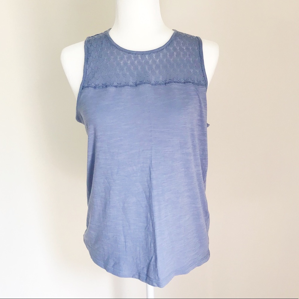 Banana Republic Blue Lace Eyelet Everyday Tank Top